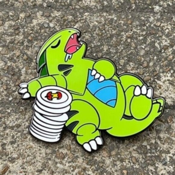 Pokemon Other - Pokemon Tyranitar V Alternate Art Ate Too Many Apples Enamel Pin